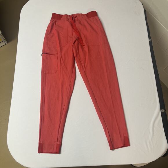 Adar Pro Modern Women V-Neck Red Scrub Top & Scrub Pants set Size Small - Picture 7 of 13